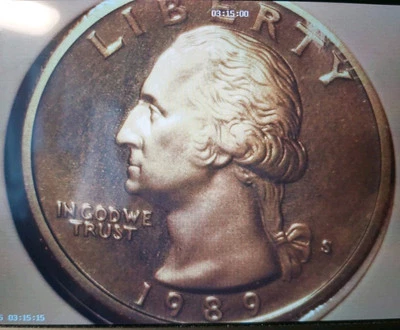 1989 S Proof United States Washington Quarter 25 Cents Brilliant Uncirculated - Image 1 of 4