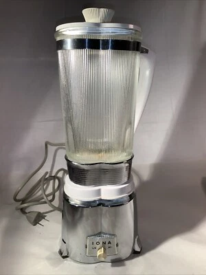 Licuadora de encimera de cocina Iona 1963 vintage blanca y acero inoxidable 4 tazas Foto 1 de 4