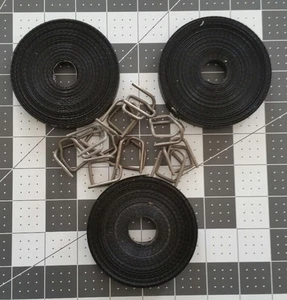 100 feet (in 3 pieces) 1/2 Polypropylene Strapping & 10 Steel Wire Buckles - Picture 1 of 7