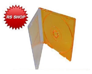 10 x Orange 8cm Disc Jewel Case for CD-R CDs DVDs DVD - Afbeelding 1 van 2
