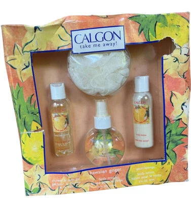 Juego de regalo vintage de jengibre hawaiano Calgon, niebla, loción, gel de baño Foto 1 de 4