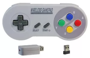 SNES Classic Wireless Controller für Original Super Nintendo Mini & NES, PC USB - Bild 1 von 6