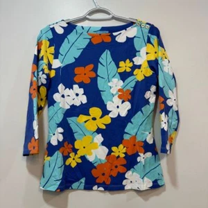 J Mclaughlin Damen Wellensong Top XS Konfetti Bouquet Catalina Stretch hell - Bild 1 von 7