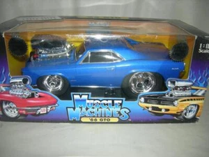 66 GTO Dk. Blue Full Blown Motor L.e. 5,800 Muscle Machine. Nice Box 1:18 scale - Picture 1 of 1