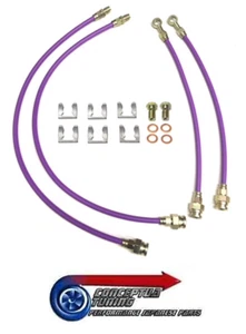 Kit de manguera de freno trenzado de acero inoxidable mejorado de 4 líneas - para S14 Zenki 200SX SR20DET - Imagen 1 de 1