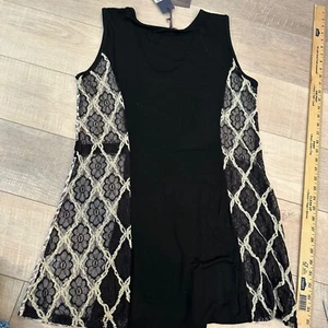 LILY BY FIRMIANA WOMENS XL BLACK TUNIC SHIRT NEW - Bild 1 von 9