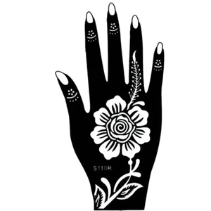 Henna Tattoo Schablone Hand Rechts Kina Handbemalung Dövme Mehndi - Bild 1 von 2