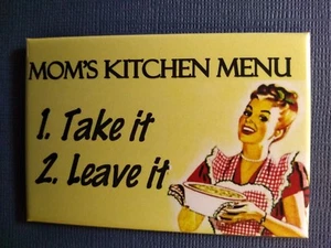 Mom's Kitchen Funny Gag Gift - Refrigerator / Fridge / Locker Magnet 2 x 3 inch - Picture 1 of 1
