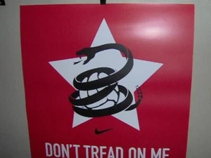 NIKE SWOOSH Print DON'T TREAD ON ME -DON'T TREAD ON THE RED 15 x 15 Promo Print - Picture 1 of 2