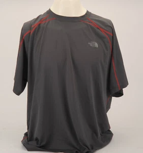Men's The North Face Gray Tee XL w/Red Stitching Short Sleeve Activewear Shirt - Picture 1 of 3