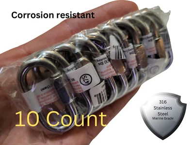 Ligação rápida de aço inoxidável 316 3/16" (5mm) grau marinho para caminhadas, vela - Imagem 1 de 4