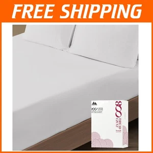 Luxury 800 TC Egyptian Cotton King Fitted Sheet - Deep Pocket Silver Elegance - Picture 1 of 10