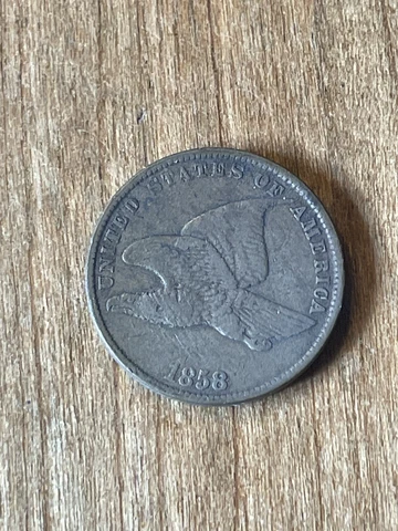 1858(Small Letter) Flying Eagle Cent VF Cover