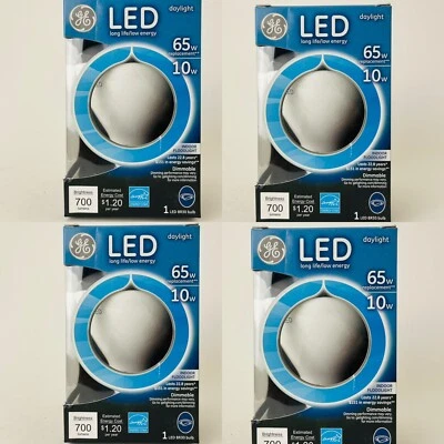4 Pack  GE LED  BR30 Indoor Floodlight Bulb 10W 700 Lumens Daylight 65w Dimmable - Image 1 of 4