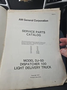 AM General Corp Model DJ-5D Dispatcher 100 Light Delivery Truck Service Catalog - Picture 1 of 22