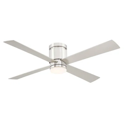 FANIMATION Kwartet 52 in. Brushed Nickel Ceiling Fan w/ Light & Remote - Image 1 of 3