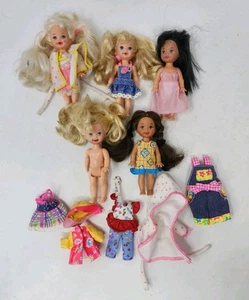Lotto Barbie Little Sister Kelly & Friends Jenny Marissa bambole vintage anni 90 - Foto 1 di 9