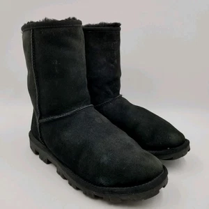 UGG Essential schwarze Stiefel Lammfell gefüttert Damengröße 9 Winter warm Original  - Bild 1 von 19