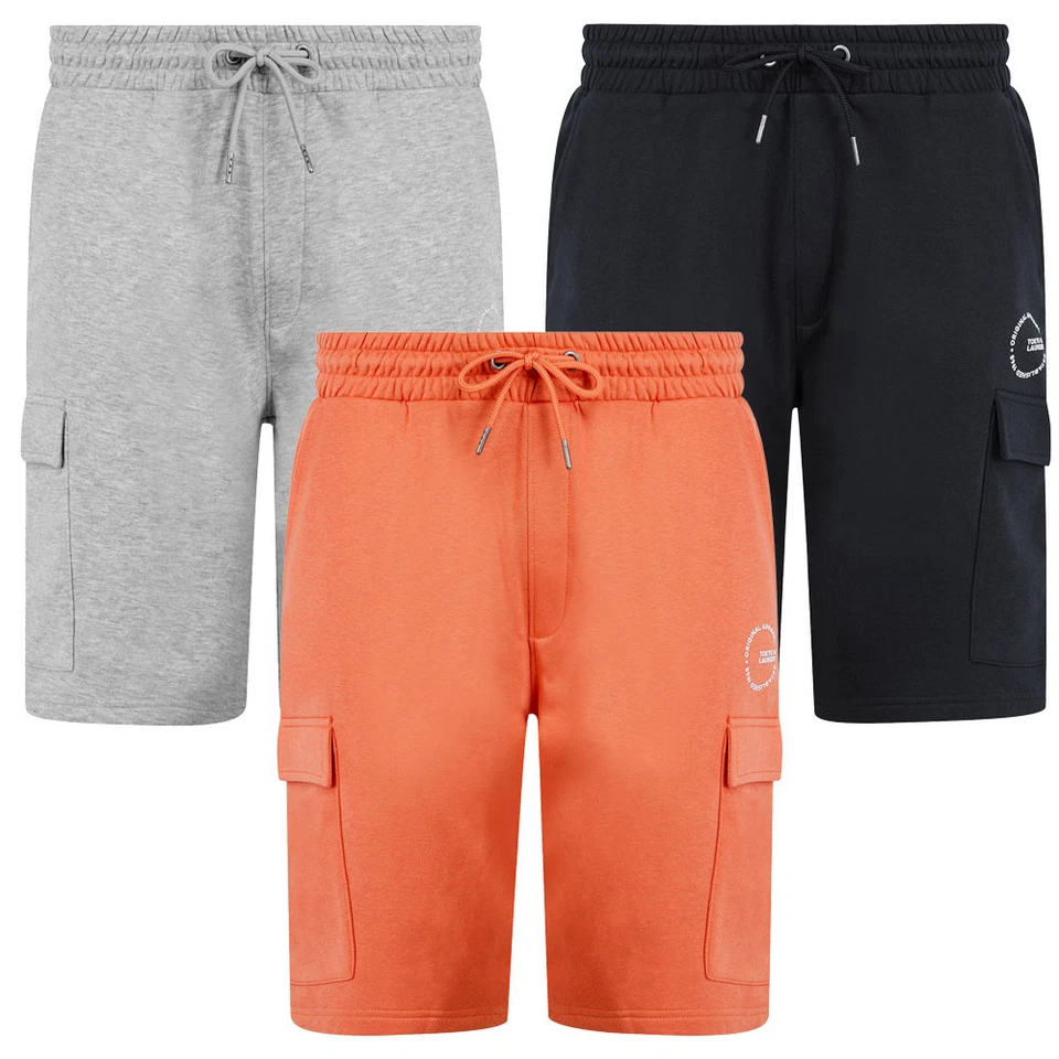 Tokyo Laundry Jogger Shorts Cargo Pockets Combat Elastic Waist Gym Sweat Casual - Image 1 of 1