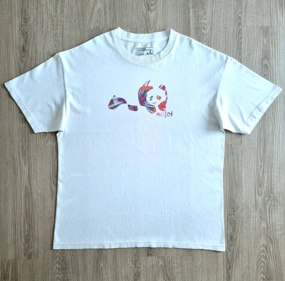 Vintage ENJOI Skateboards Shirt XL Tie-Dye Fractal Panda Y2K Skate Rainbow Logo - Image 1 of 4