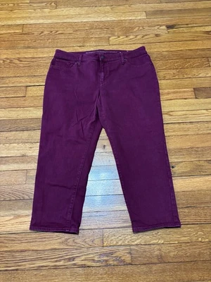 Chico's So Slimming Girlfriend Jeans Slim Leg Ankle Womens 2.5p (US 14p) Purple - Image 1 of 4