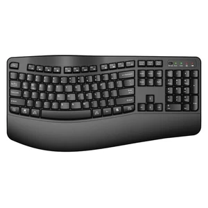 Ergonomic Wireless Keyboard • Wrist Rest • Wave Keys • Natural Typing • 2.4GHz - Picture 1 of 19