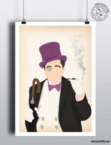 PENGUIN (Burgess Meredith) Minimalist Movie Poster Minimal Posteritty TV 1960's