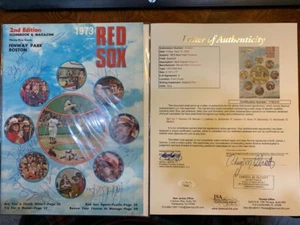 New York Yankees Thurman Munson TEAM signed baseball 1973 program JSA - Picture 1 of 1