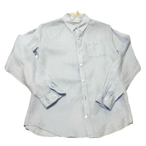 JANIE AND JACK Blue Linen Button Down Shirt size 18 - Bild 1 von 3