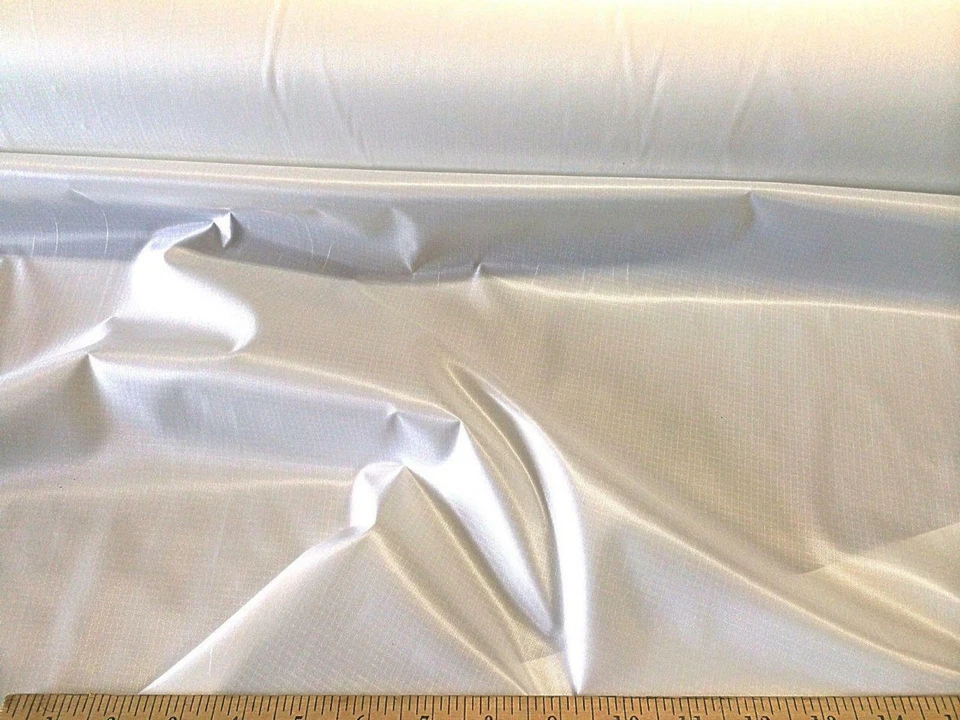 Fabric Ripstop Rip Stop Nylon Water Resistant White RS01 - Image 1 of 1