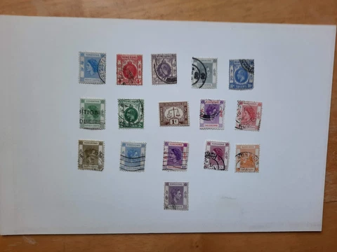 HONG KONG stamps Lot of 16 1912-1954 Used Cover