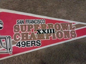 San Francisco Forty Niners 49ers 1988 Super Bow Championsl XXIII Wimpel  - Bild 1 von 5