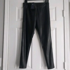 Leggings with Rhinestones Crystal's Pants Leather Holiday Marks&Spencer Size 14 - Picture 1 of 6