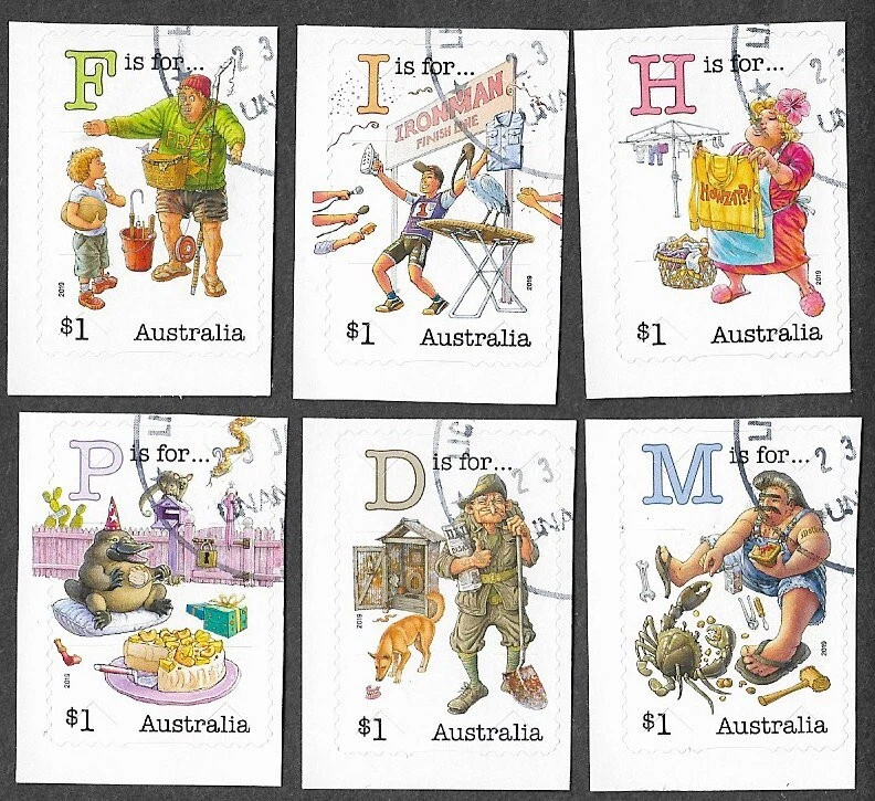 AUSTRALIA ALFABETO AUSTRALIANO AUTOADHESIVO USADO CTO 2019 Foto 1 de 1