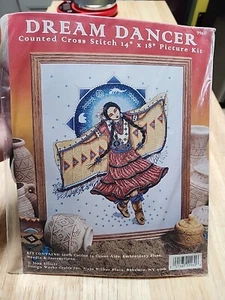 Joan Elliott Design Works Dream Dancer Native American Counted Cross Stitch Kit - Picture 1 of 3