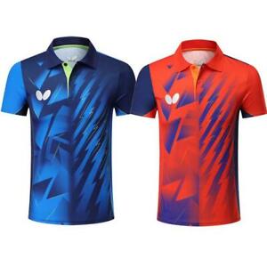 New Men's sports Tops table tennis clothes short sleeve sportswear T-Shirts 