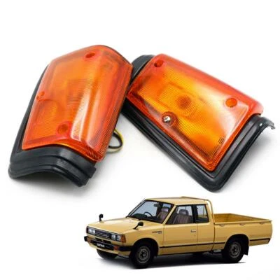 Par de luces delanteras de esquina con señal de giro naranja para Datsun Nissan 720 1980 1986 Foto 1 de 4