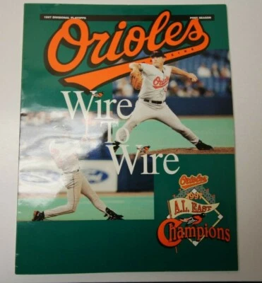 1997 MLB BASEBALL ALDS PROGRAM BALTIMORE ORIOLES VS SEATTLE MARINERS RARE - Image 1 of 4