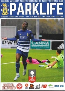 Aveley v Hemel Hempstead Town. FA Trophy Round 2. 2024-2025 - Picture 1 of 1