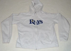 Tampa Bay Rays girls Youth Large hooded sweatshirt baseball white - Picture 1 of 9