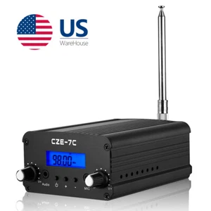 7W Wireless FM Transmitter for Church Long Range Stereo Broadcast Station Radio - Afbeelding 1 van 11
