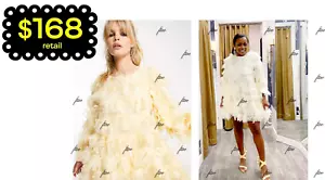 SISTER JANE DRESS DREAM SEQUIN WING RUFFLE TEDDY GLITZ COSMIC HAVEN GWEN 2 4 6 S - Picture 1 of 20