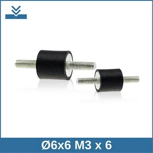 A Ø6x6 M3x6 NR 55°Shore Gummipuffer Schwingungsdämpfer Absorber - Bild 1 von 2