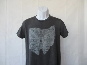 Ohio Falcon Shape of Ohio Fun T-Shirt Grey Men’s Sizes S - 3XL NEW - Picture 1 of 8