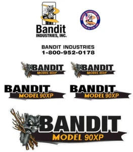 BANDIT 90XP WOOD CHIPPER REPLACEMENT LOGO DECAL KIT - Picture 1 of 1