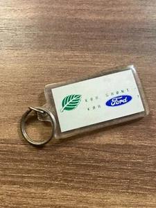 Vintage Ford Danish Plastic Keychain - Rare 1980s Car Dealership - Picture 1 of 3