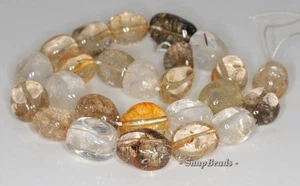 19X13-13X12MM MIX QUARTZ GEMSTONE NUGGET LOOSE BEADS 7inch - Picture 1 of 3