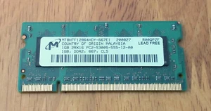 Micron Laptop Memory (SODIMM) 1GB DDR2 (PC2-5300) - Picture 1 of 3