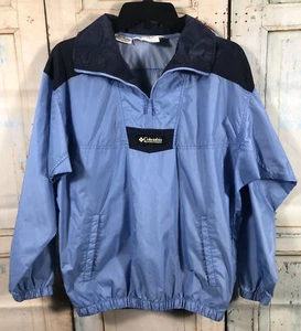 Columbia Sportswear Blue L/S Pullover 1/4 Zip Windbreaker Jacket Youth 14/16 - Picture 1 of 4