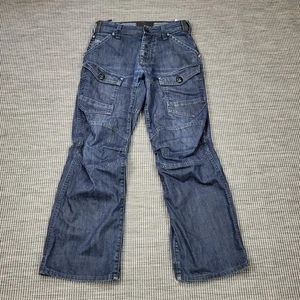 G Star Raw Storm Elwood Jeans Mens W30 L30 Blue Denim Loose Fit Embro Cargo - Picture 1 of 15